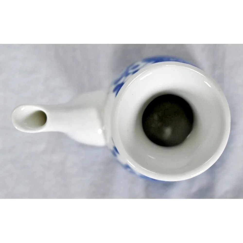 Small Ceramic Soy Sauce Vinegar Seasoning Jar Dispenser Bottle 4-3/4